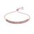 Rose Gold Plated Cubic Zirconia Adjustable Bracelet Jewellery with Pull-Chain for Women & Girls (ADB163)