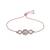 Rose Gold Plated Cubic Zirconia Adjustable Bracelet Jewellery with Pull-Chain for Women & Girls (ADB166RG)