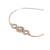 Rose Gold Plated Cubic Zirconia Adjustable Bracelet Jewellery with Pull-Chain for Women & Girls (ADB166RG)
