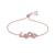 Rose Gold Plated Cubic Zirconia Adjustable Bracelet Jewellery with Pull-Chain for Women & Girls (ADB167RG)