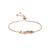 Rose Gold Plated Cubic Zirconia Adjustable Bracelet Jewellery with Pull-Chain for Women & Girls (ADB167RG)