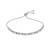 Rhodium Plated Cubic Zirconia Adjustable Bracelet Jewellery with Pull-Chain for Women & Girls (ADB168S)