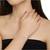 Rhodium Plated Cubic Zirconia Adjustable Bracelet Jewellery with Pull-Chain for Women & Girls (ADB168S)