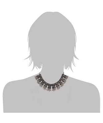 Oxidised German Silver Plated Afghani Choker Necklace Jewellery Set for Women (MC070) 3