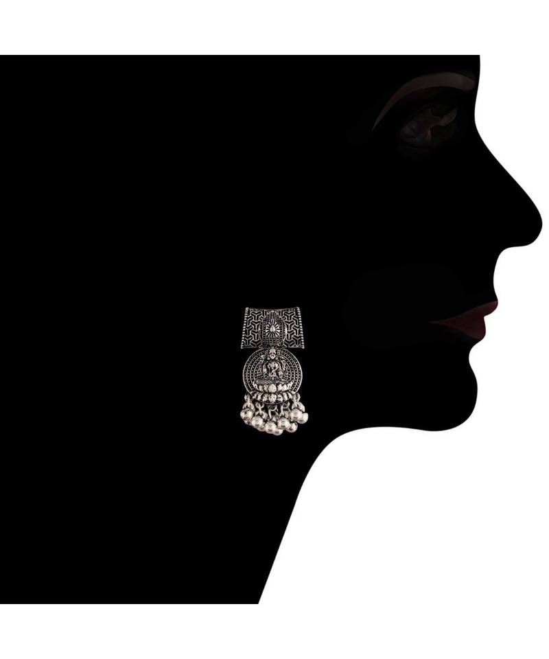 Oxidised German Silver Plated Afghani Choker Necklace Jewellery Set for Women (MC070)