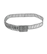 Rhodium Plated Metal Adjustable Kamarband Waist Belt for Women Girls (B030S)