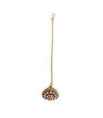 Rajasthani Rajputi Kundan Pearl Studded Borla Maang Tikka for Women 