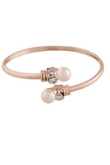 Rose Gold Plated CZ Stone Openable Designer Styles Kada Bangles Bracelets for Women & Girls (ADB210RG)