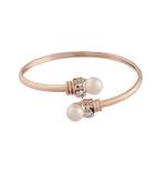 Rose Gold Plated CZ Stone Openable Designer Styles Kada Bangles Bracelets for Women & Girls (ADB210RG)