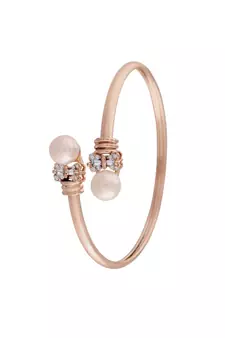 Rose Gold Plated CZ Stone Openable Designer Styles Kada Bangles Bracelets for Women & Girls (ADB210RG)