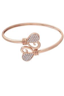  Rose Gold Plated CZ Stone Openable Designer Styles Kada Bangles Bracelets for Women & Girls (ADB211RG)