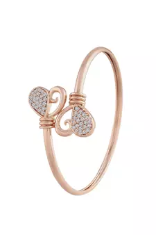  Rose Gold Plated CZ Stone Openable Designer Styles Kada Bangles Bracelets for Women & Girls 