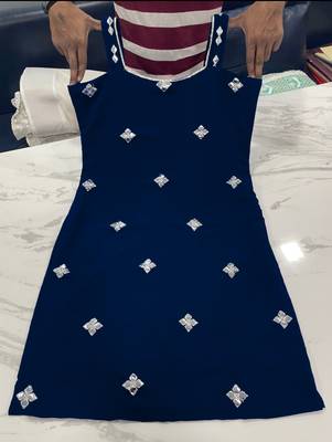 Decent Style Lepis Blue Mukaish Work Sharara Suit 2