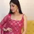 Elegant Pink Resham Embroidered with mirror work georgette base palazzo Suit