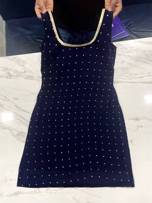 Gorgeous Navy Blue Mukaish work Georgette Sharara Salwar Suit 3
