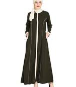 Olive Panelled Abaya