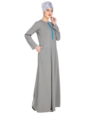Sober Grey Abaya 2