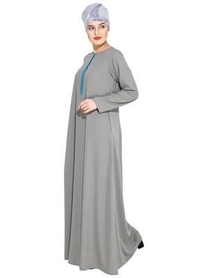 Sober Grey Abaya 3