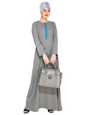 Sober Grey Abaya 5