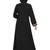 Grey Color Front Open/Zip Closure Abaya With Striper And Contrast Cross Pocket