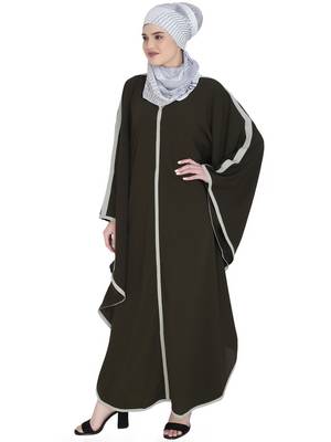 Modish Olive Kaftan Style Abaya 2