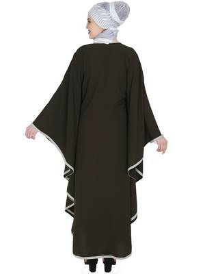 Modish Olive Kaftan Style Abaya 4