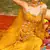 Mustard Yellow Embroidered with Mirror work georgette wedding haldi sangeet function Sharara Suit