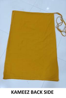 Mustard Yellow Embroidered with Mirror work georgette wedding haldi sangeet function Sharara Suit 6