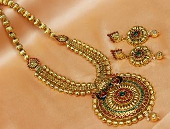 Gorgeous Gold Plated Peacock Necklace 1