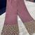 Charming Look Purple Color Georgette Base Designer Palazzo Suit With Dupatta Set