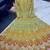 Eye-Catching Lemon Yellow Color Foil Mirror Base Length Ceremonial Palazzo Suit