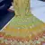 Eye-Catching Lemon Yellow Color Foil Mirror Base Length Ceremonial Palazzo Suit