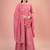 Fantastic Coral Pink Color Georgette Base Festive Wear Designer Anarkali Suit