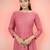 Fantastic Coral Pink Color Georgette Base Festive Wear Designer Anarkali Suit