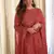 Fantastic Coral Pink Color Georgette Base Festive Wear Designer Anarkali Suit