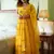 Yellow Color Georgette Fabric Thread And Zari Work Sleeveless Gown
