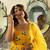 Yellow Color Georgette Fabric Thread And Zari Work Sleeveless Gown