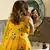 Yellow Color Georgette Fabric Thread And Zari Work Sleeveless Gown