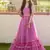 Occasion Wear Pink Color Soft Net Fabric Mirror Work Gown