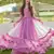 Occasion Wear Pink Color Soft Net Fabric Mirror Work Gown