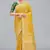 Yellow woven banarasi saree with blouse