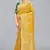 Yellow woven banarasi saree with blouse