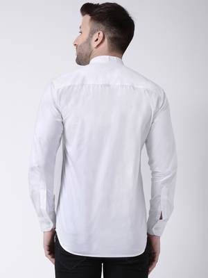 White cotton stitched   shirt 5