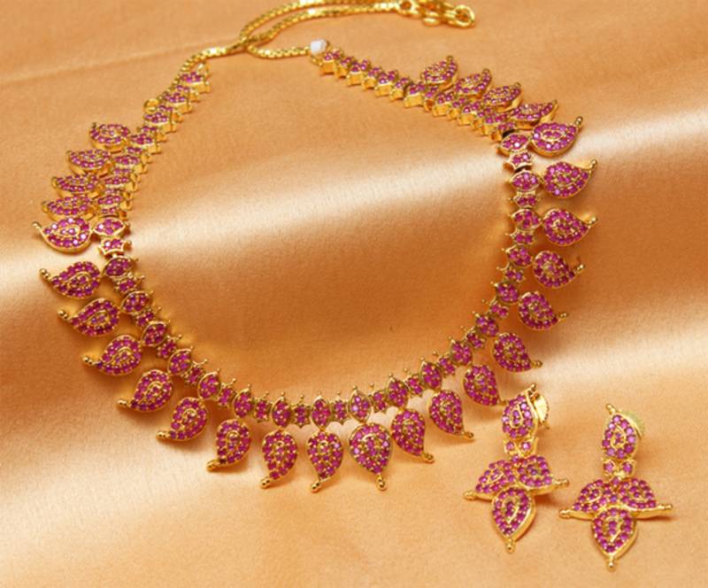 Gorgeous Mango Designer Ruby Necklace