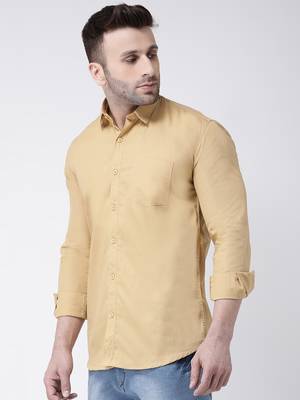 Brown cotton stitched   shirt 3