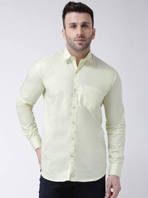 Yellow cotton stitched   shirt 1