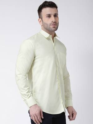 Yellow cotton stitched   shirt 4