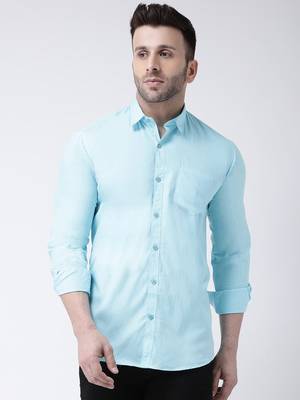blue cotton stitched   shirt 1