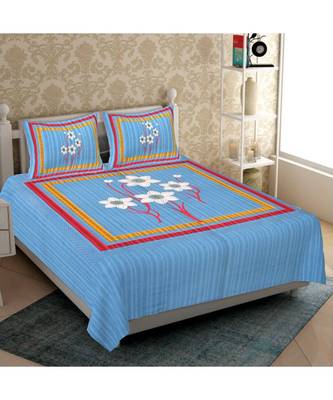 Divamee Bedsheets 100% Pure Cotton  Skin friendly fabric Bedsheet with 2 Pillow Covers 1