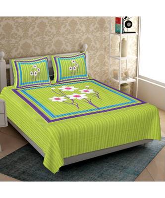 Divamee Bedsheets 100% Pure Cotton  Skin friendly fabric Bedsheet with 2 Pillow Covers 1